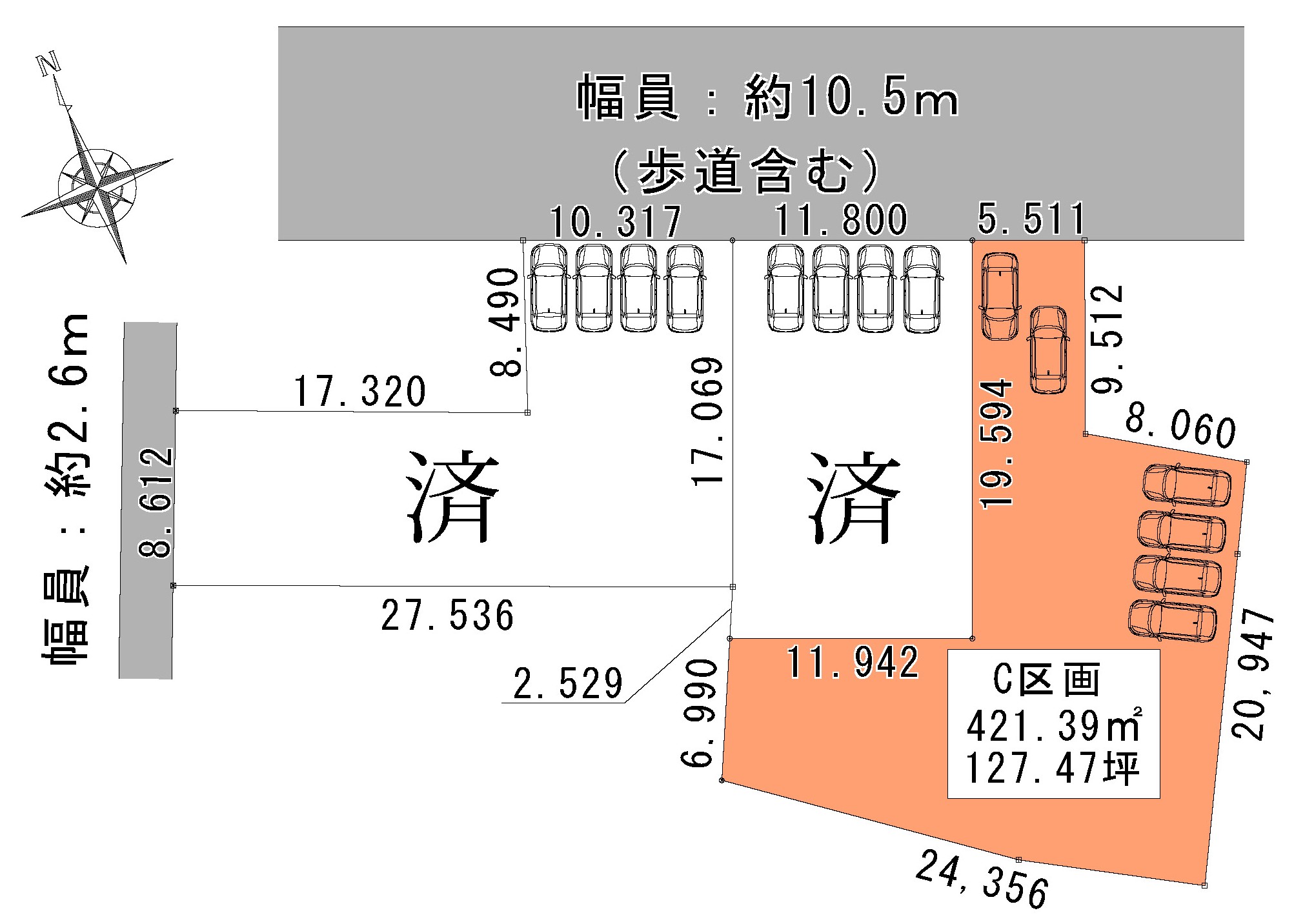 羽島市福寿町本郷 ３区画分譲地（C区画）